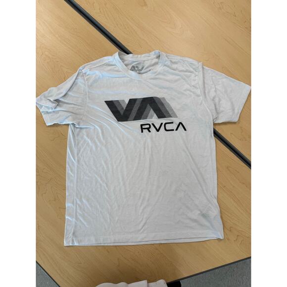 RVCA White Graphic Logo Sport Tee Men’s Size L - Picture 1 of 3